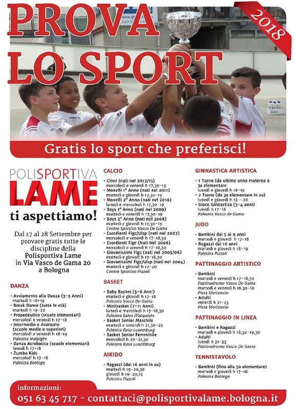 Prova lo Sport Gratis al via: vi aspettiamo!